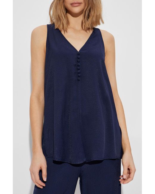 Emporio Armani Blue Top From The Sustainability Collection