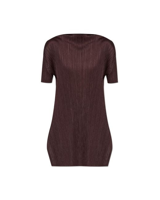 Pleats Please Issey Miyake Purple Pleated Top