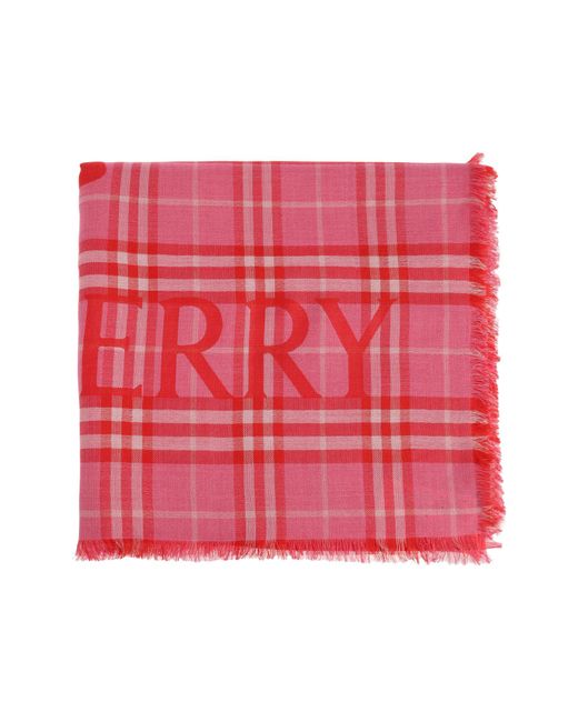 Burberry Scarf With A Checkered Pattern