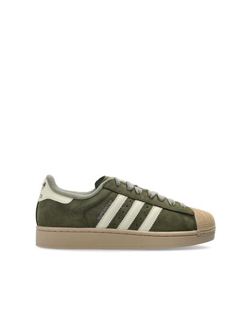 Adidas Originals Green "Superstar Ii" Sports Shoes