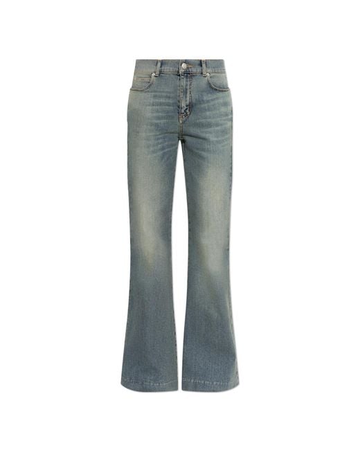 McQueen Blue Flared-Leg Jeans