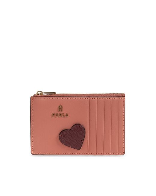 Furla Red Camelia Medium Card Case