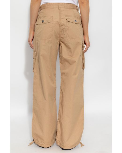 Ganni Cargo Pants in White | Lyst