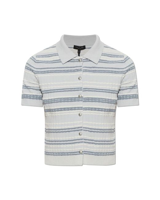 Rag & Bone Gray Short-Sleeve Cardigan