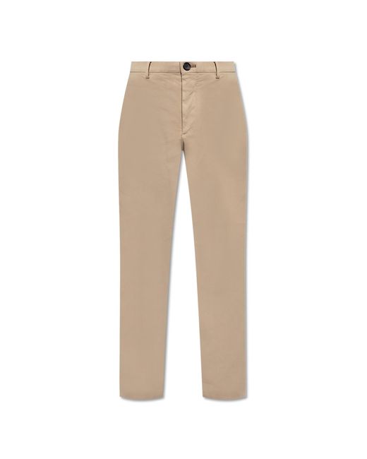 PS by Paul Smith Natural Trousers With Logo Patch, for men