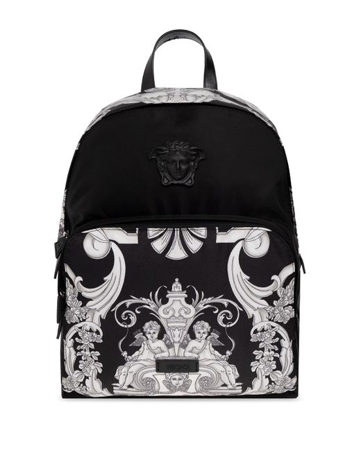 Versace Backpack With 'baroque' Pattern 