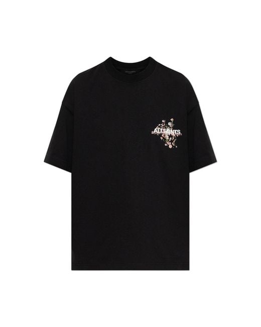 AllSaints Black T-Shirt 'Valen Etta'