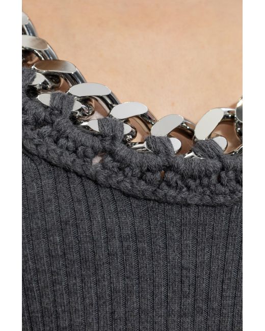 Stella McCartney Black Top With Decorative Chain