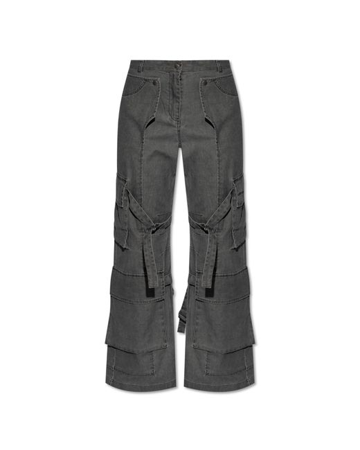Acne Gray Regular-Fit Trousers