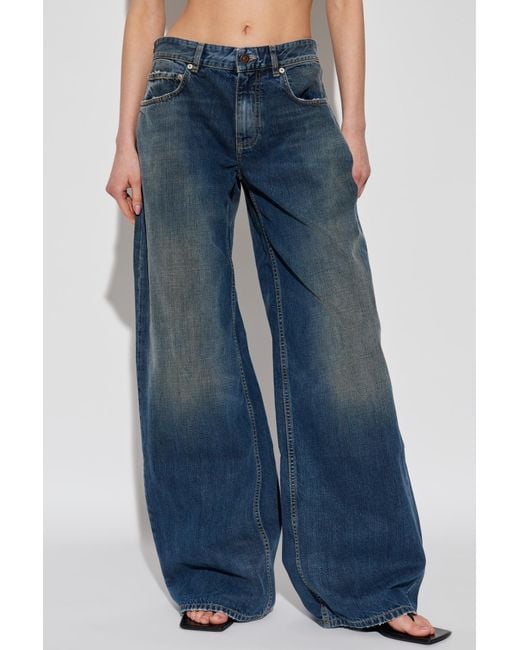 Balenciaga Blue Wide-Leg Jeans