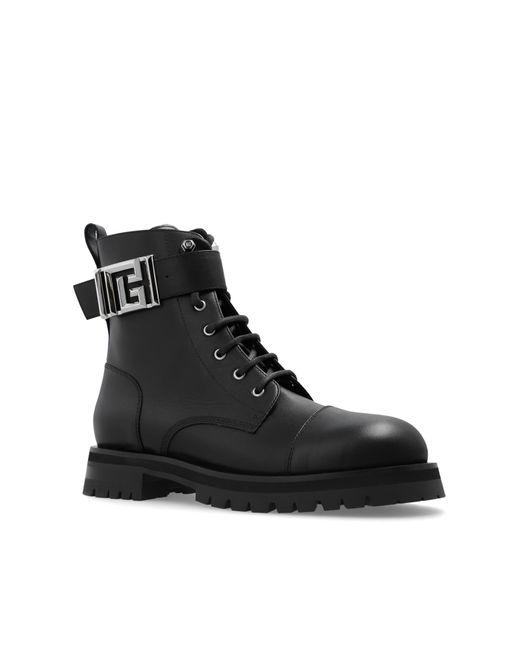 Balmain Black ‘Charlie’ Leather Boots for men