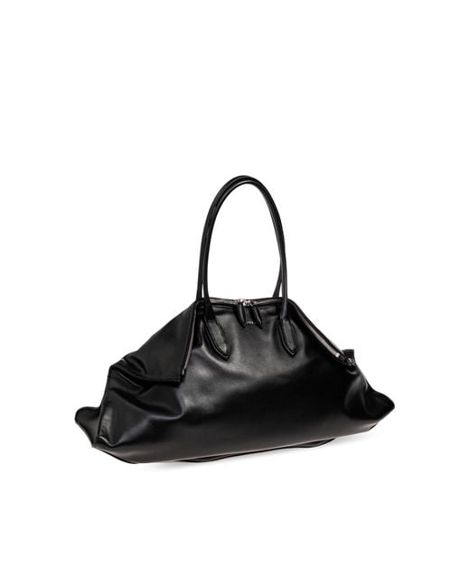 Alexander McQueen Black 'Manta Maxi' Shopper Bag