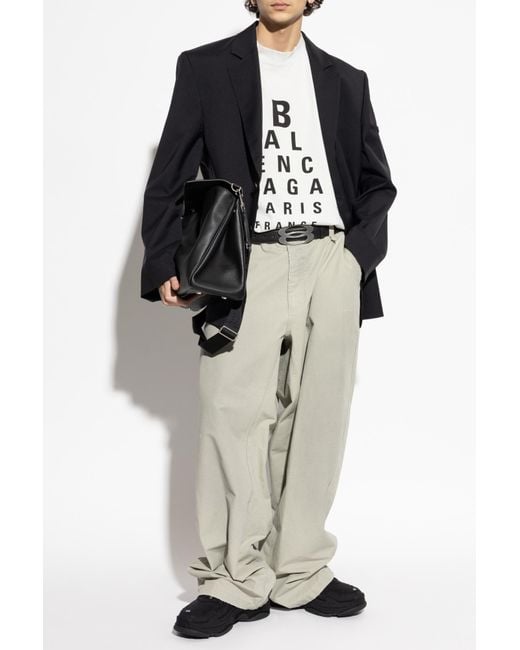 Balenciaga White T-Shirt With Logo for men