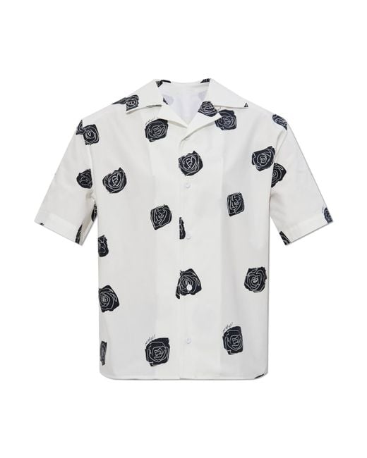 Marni White Shirt With Floral Pattern