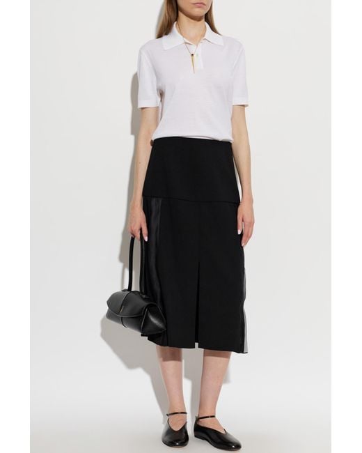 Jil Sander White Wool Polo