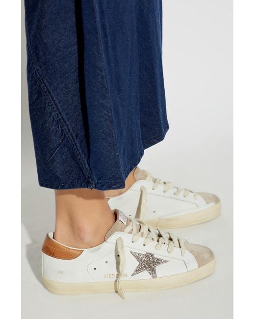 Golden Goose Deluxe Brand White 'Super-Star' Sports Shoes
