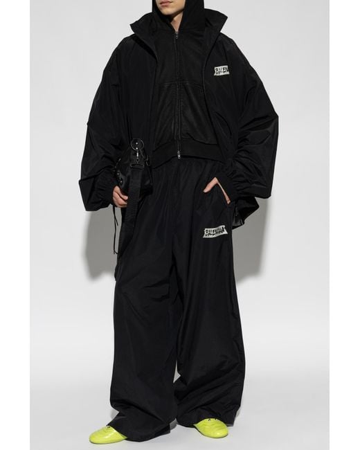 Balenciaga Black Jacket With Logo for men