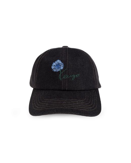 KENZO Black Denim Baseball Cap