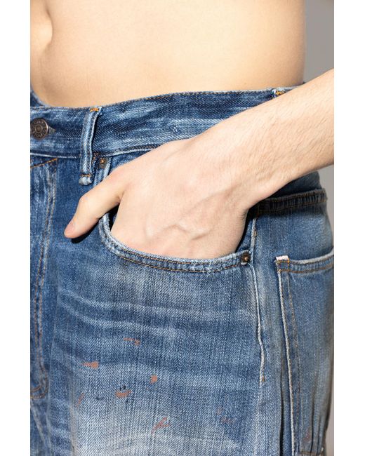 Acne Blue Denim Shorts for men