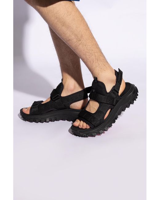Moncler Black ‘Trailgrip’ Sandals for men
