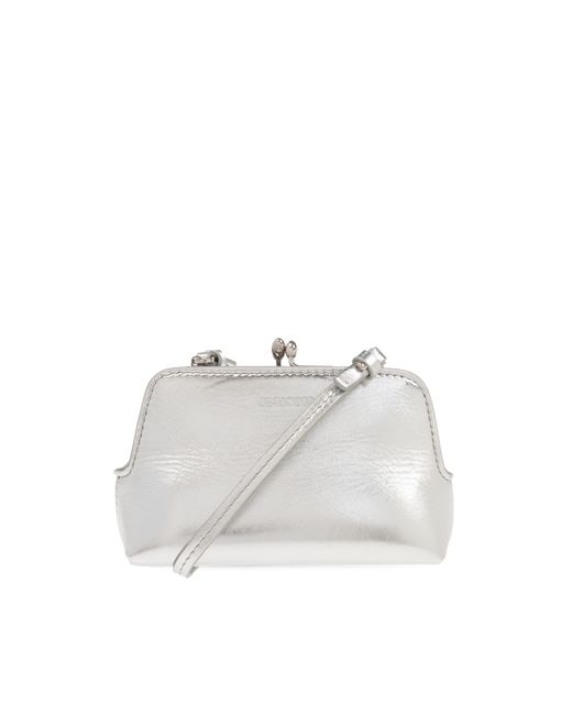 Jil Sander White 'Goji Micro' Shoulder Bag