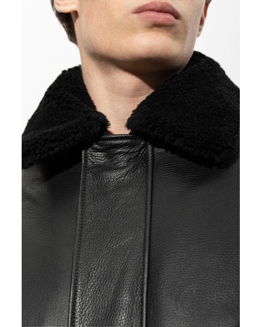 Arma Black Leather Jacket 'Bari' for men