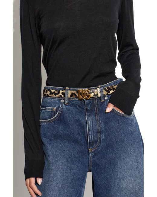 Dolce & Gabbana Brown Leather Belt