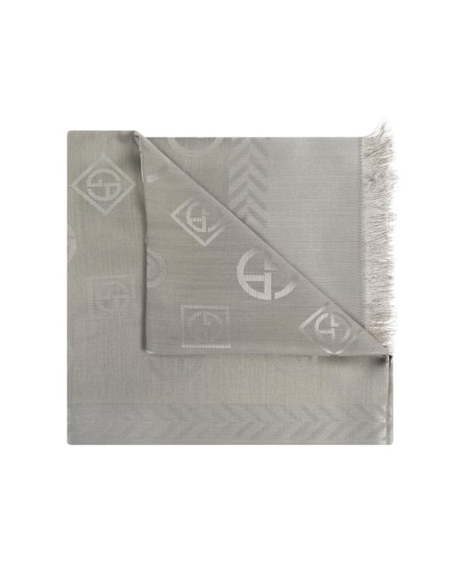 Giorgio Armani Black Scarf With Monogram for men