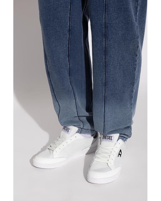 DIESEL White 'S-D-Leo' Sports Shoes for men