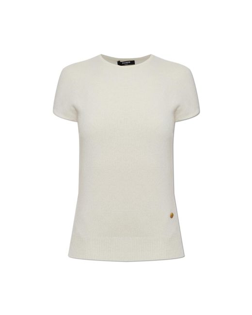 Balmain Natural Short Suede Jacket