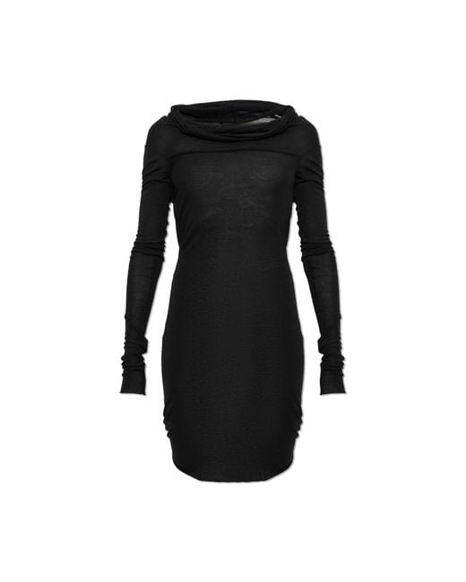 Rick Owens Black Long Sleeve Dress