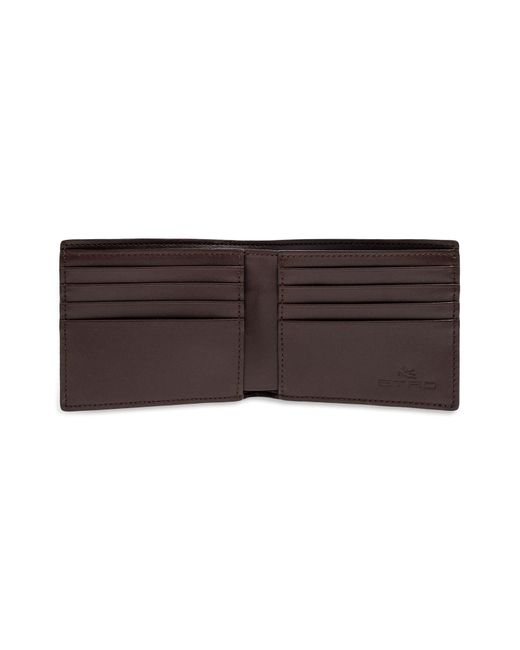 Etro Brown Patterned Wallet for men