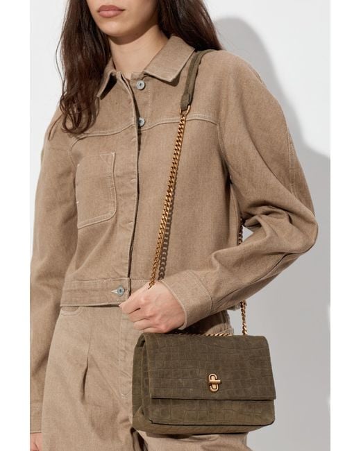 Marc Jacobs Brown 'Croc Slim Dual' Shoulder Bag