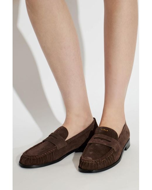 Furla Brown 'Soft' Shoes, 'Lofers' Type