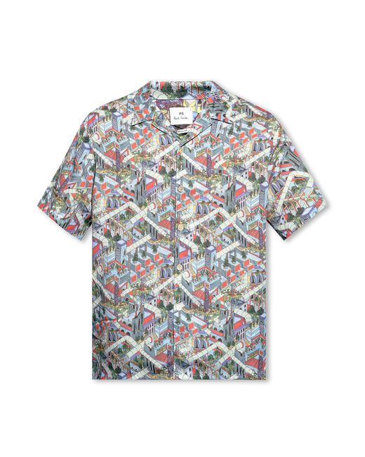 PS by Paul Smith Gray Shirt With Short Sleeves for men
