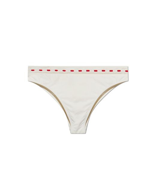 Posse White 'Pia Bottom' Bikini Bottoms