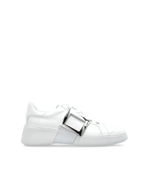 Roger Vivier White Sneakers 'Viv' Skate'