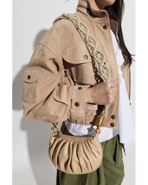 Balmain White Frame Bag "Ébène Mini"