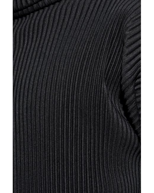 Homme Plissé Issey Miyake Black Pleated Turtleneck Sweater for men