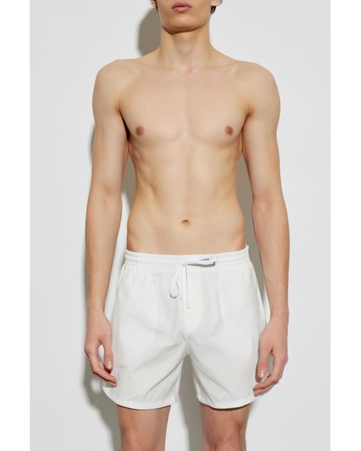 Balmain White Swim Shorts for men