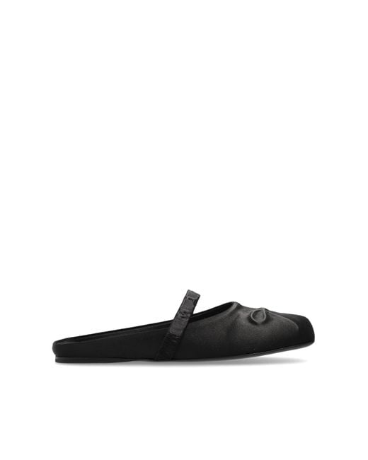 Marni Black Slides With A Bow