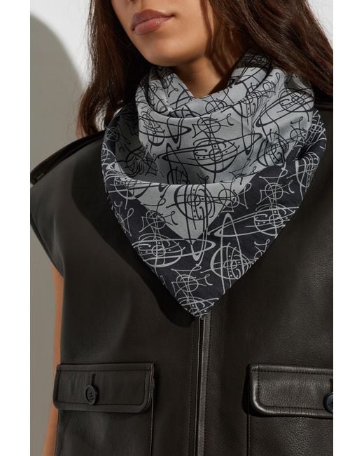 Vivienne Westwood Gray Scarf With Monogram