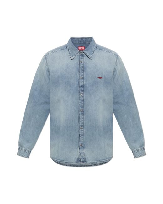DIESEL Blue 'D-Simply' Denim Shirt for men
