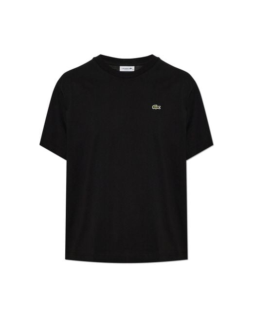 Lacoste Black T-Shirt With Logo Patch