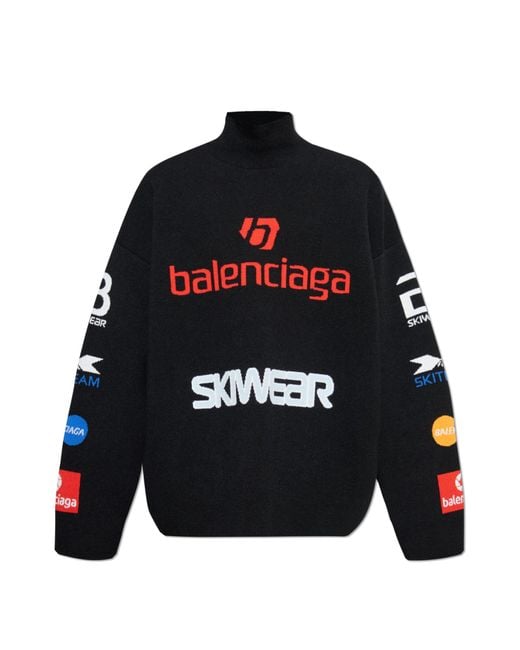 Balenciaga Black Wool Turtleneck From The Skiwear Collection, for men