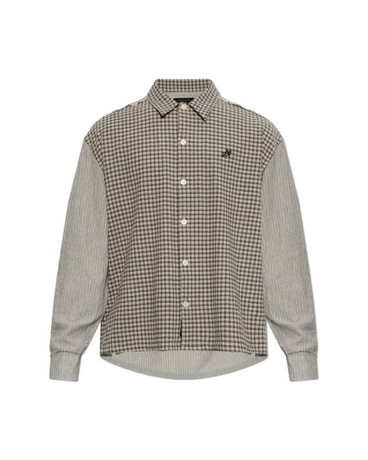 AllSaints Gray Shirt 'Kage' for men