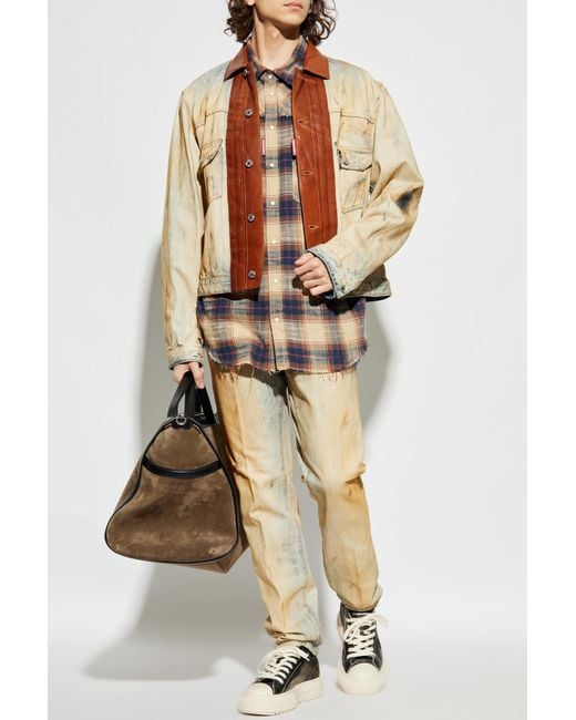 DSquared² Natural Cotton Checked Shirt for men