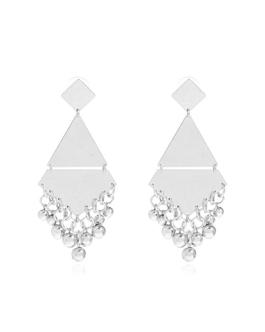 Isabel Marant White Pendant Earrings