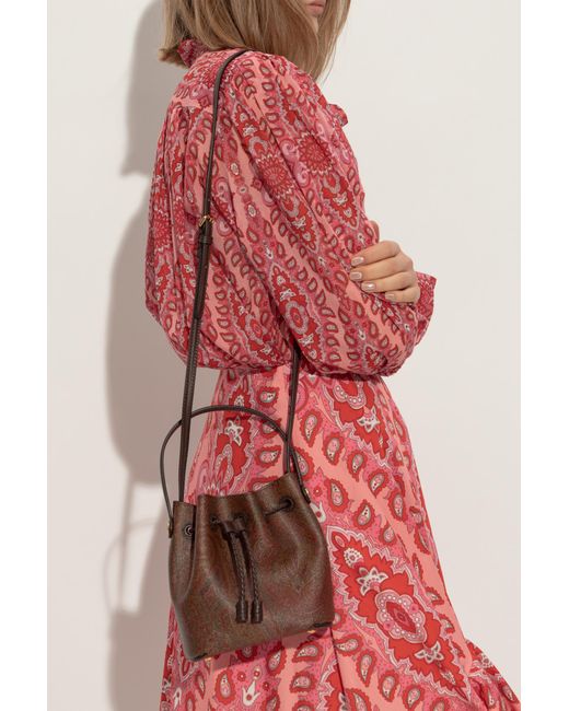 Etro Brown Bucket Shoulder Bag