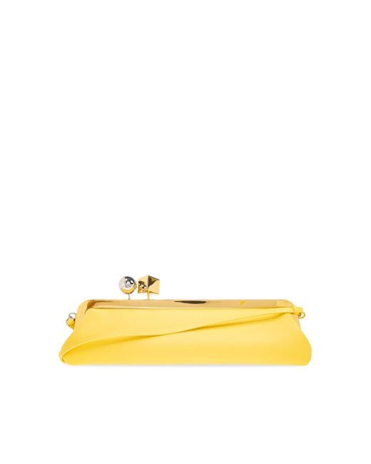 Jacquemus Yellow Clutch La Pochette Salon